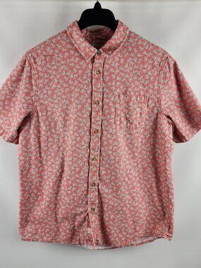 Marine Layer Shirt Mens Large Multi Resort Shirt Palm Tree S/S Button Up 14990